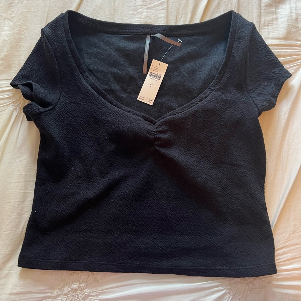 Black short sleeve Anthropologie tee